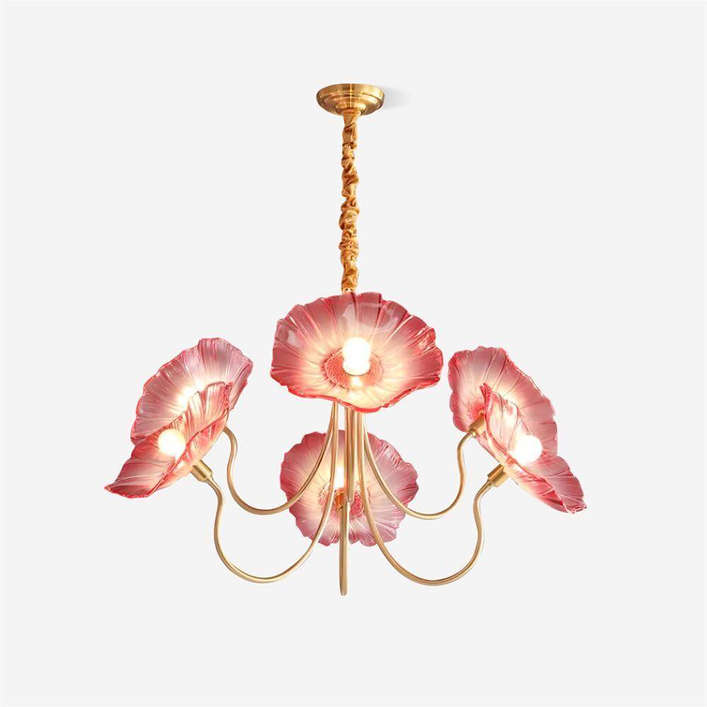 Elegant Blomsterlysekrone i Glas