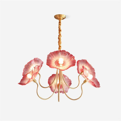 Elegant Blomsterlysekrone i Glas