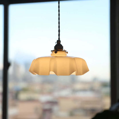 Elegant Retro Blomsterlampe i Glas
