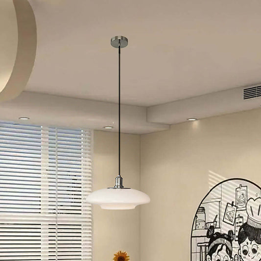 Elegant Hvid Glas Pendel - Moderne Design