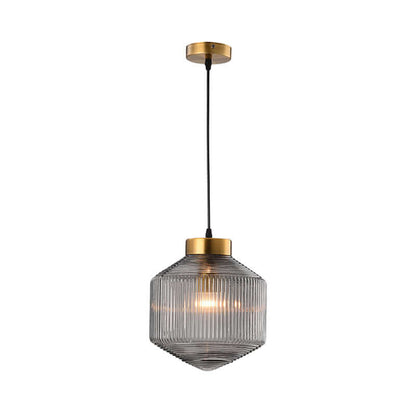 Elegant Drum Pendel Lampe i Glas