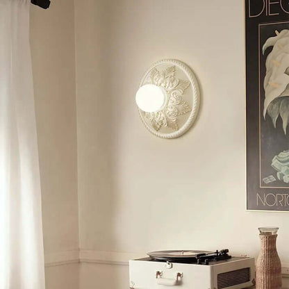 Moderne Harpiks Væglampe i Mælkekaffe