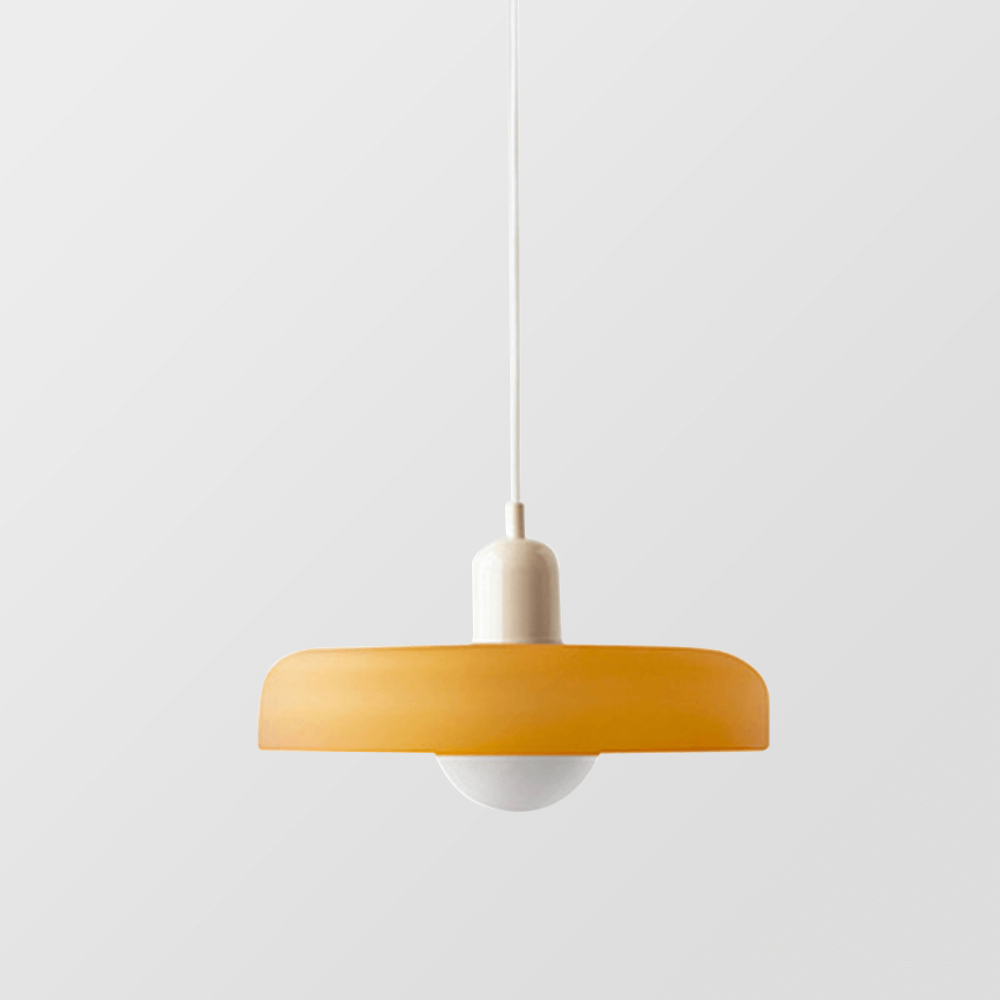 Farvet Glas Pendellampe - Bauhaus Design