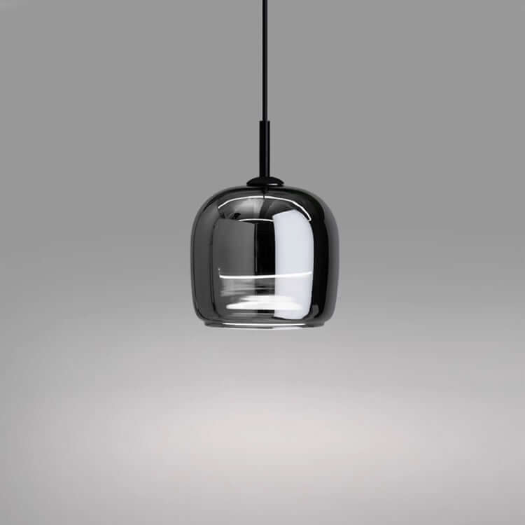 Elegant Sort Glas Pendellampe