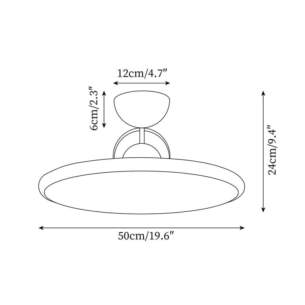 Moderne LED Loftslampe i Akryl & Metal - 40/50cm