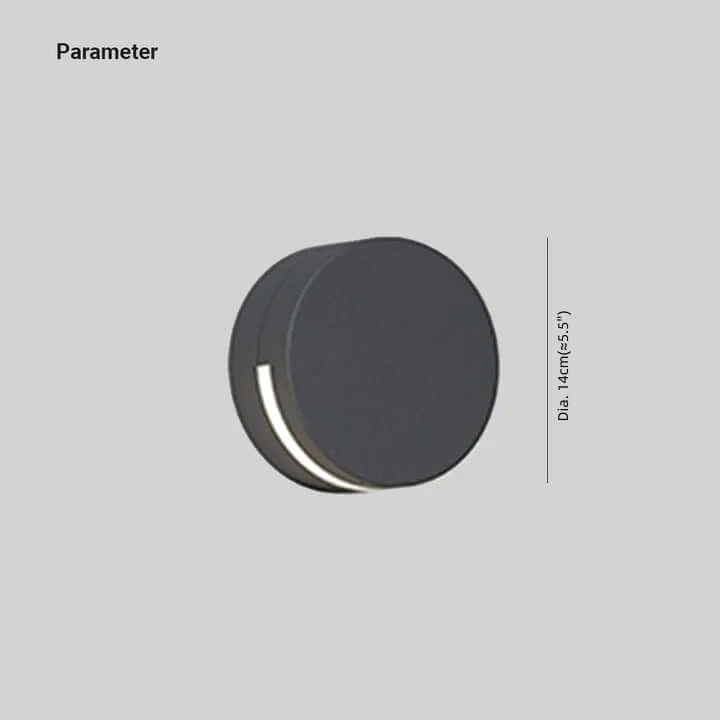 Vandtæt Udendørs Væglampe IP65 Rundt Glas Design