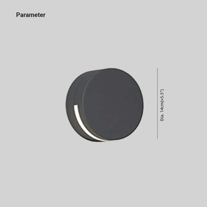 Vandtæt Udendørs Væglampe IP65 Rundt Glas Design