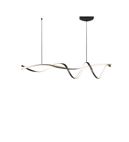 Moderne LED Lysekrone i Sort - 116cm
