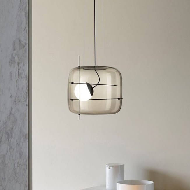 Elegant Glas Pendellampe - 30cm