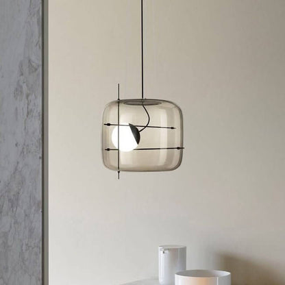 Elegant Glas Pendellampe - 30cm