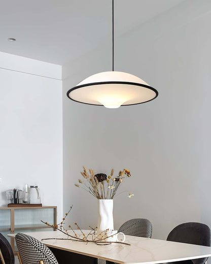 Moderne UFO Pendellampe i Akryl & Metal - Ø45cm