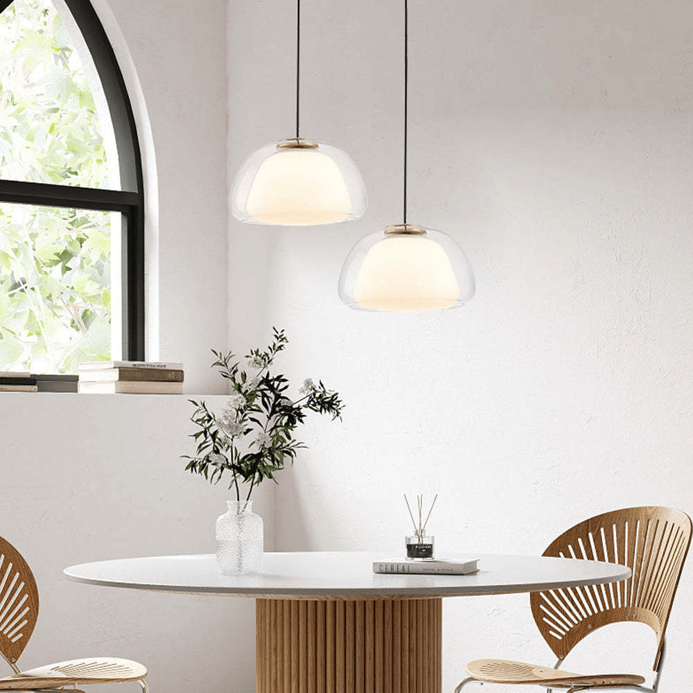 Elegant Jelly Pendellampe i Mælkeglas
