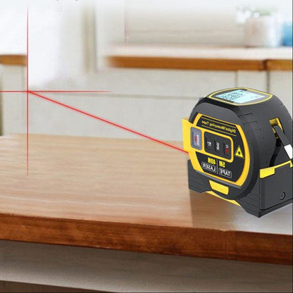 Avanceret digitalt målebånd med kompakt design og digitalt display, ideel til præcise målinger i byggeri og gør-det-selv proj