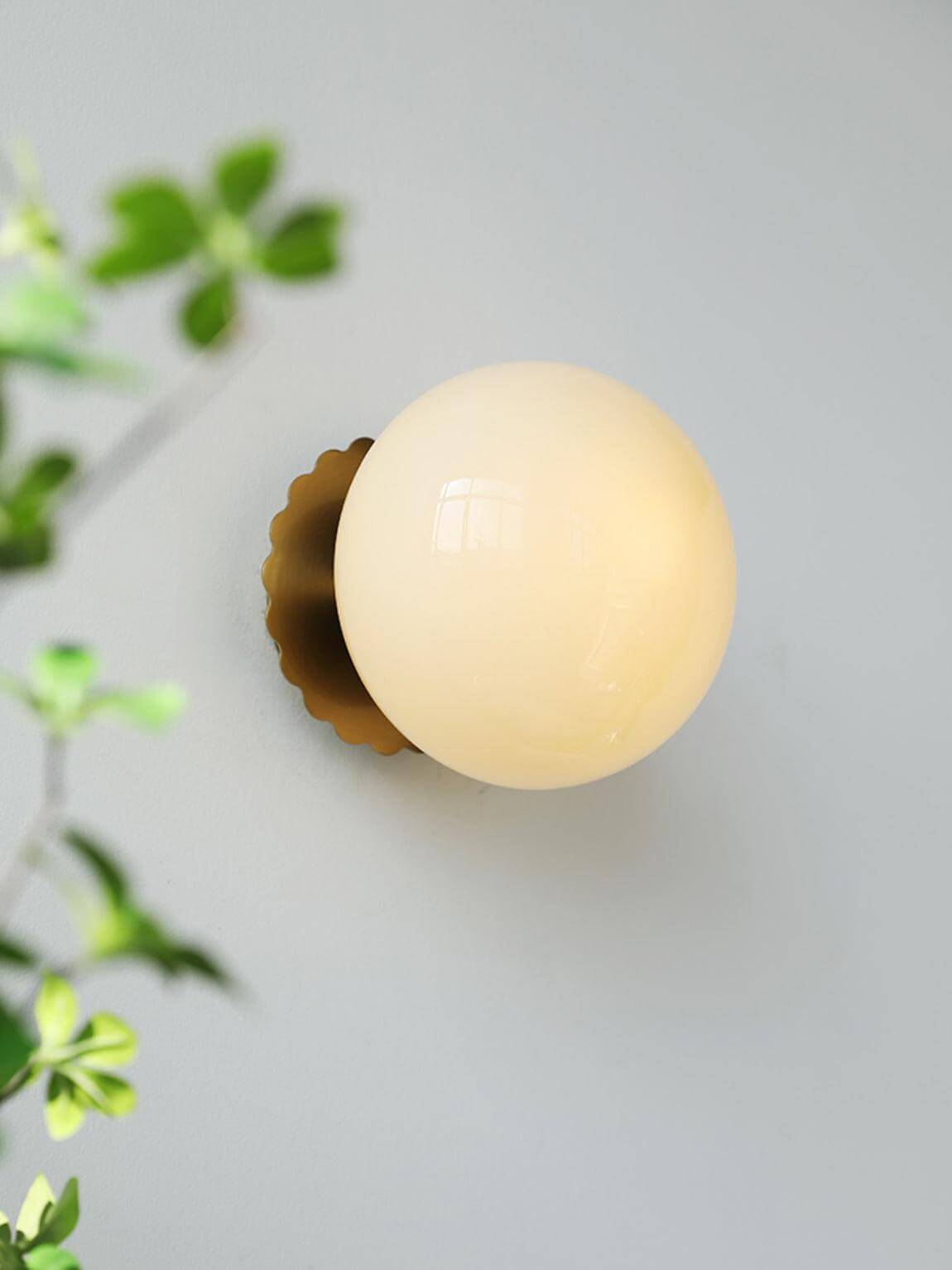 Elegant Væglampe i Glas og Metal - 20cm