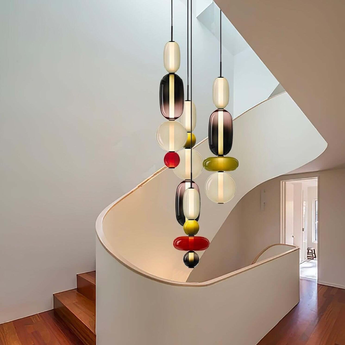 Farverig Glas Pendel - Moderne Designlampe