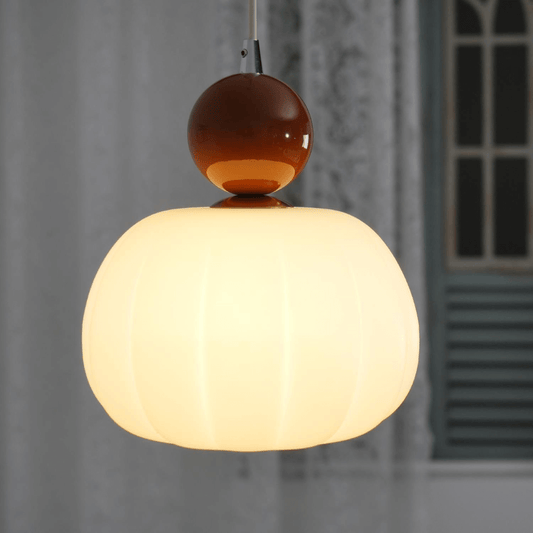 Elegant Græskarformet Pendellampe - 14cm