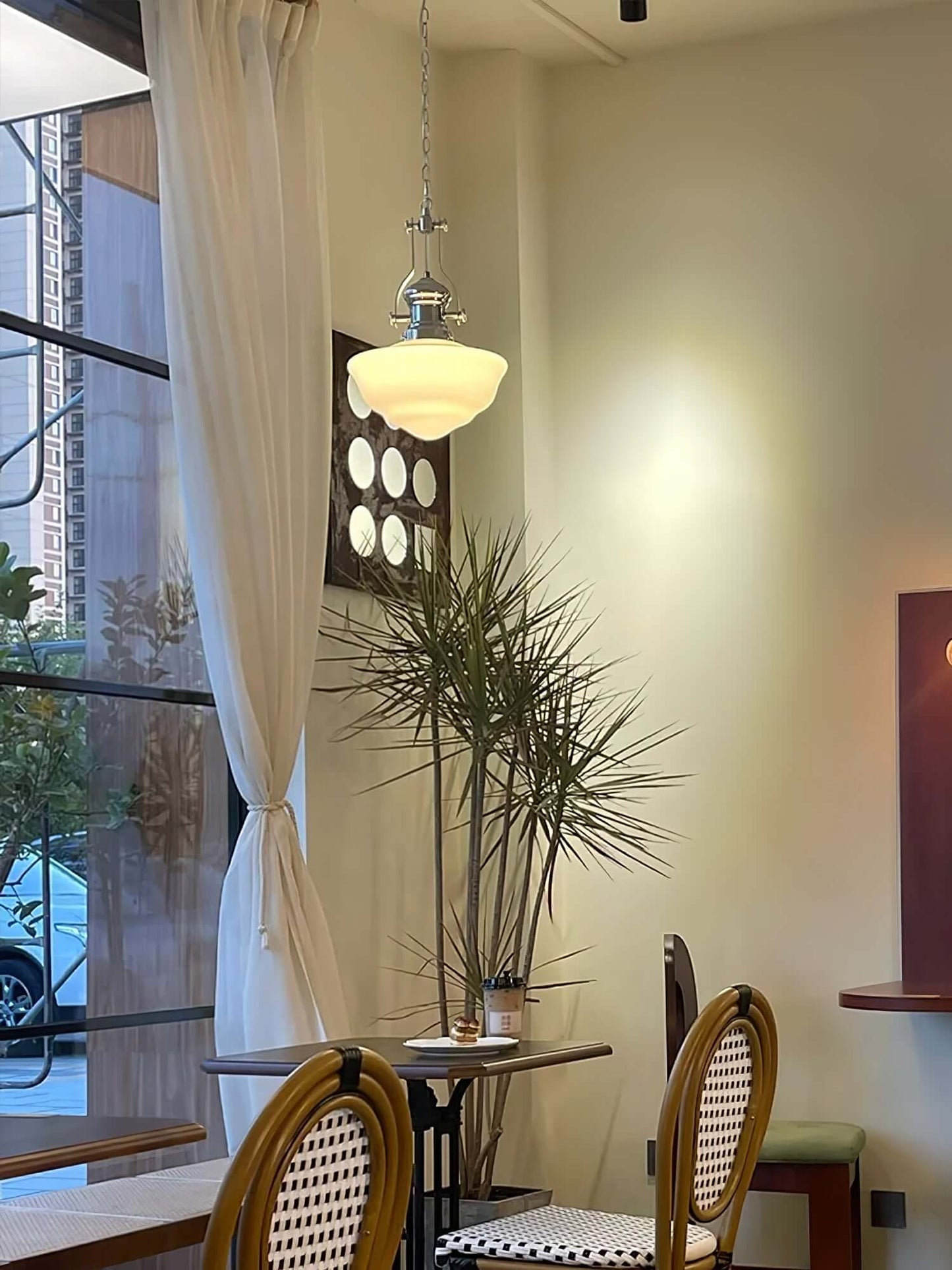Elegant Skolehus Pendellampe - 30cm Glas