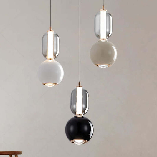 Elegant Pendel i Jern og Glas - 15cm
