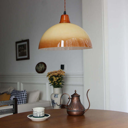 Ravfarvet Retro Glas Pendellampe - 30cm
