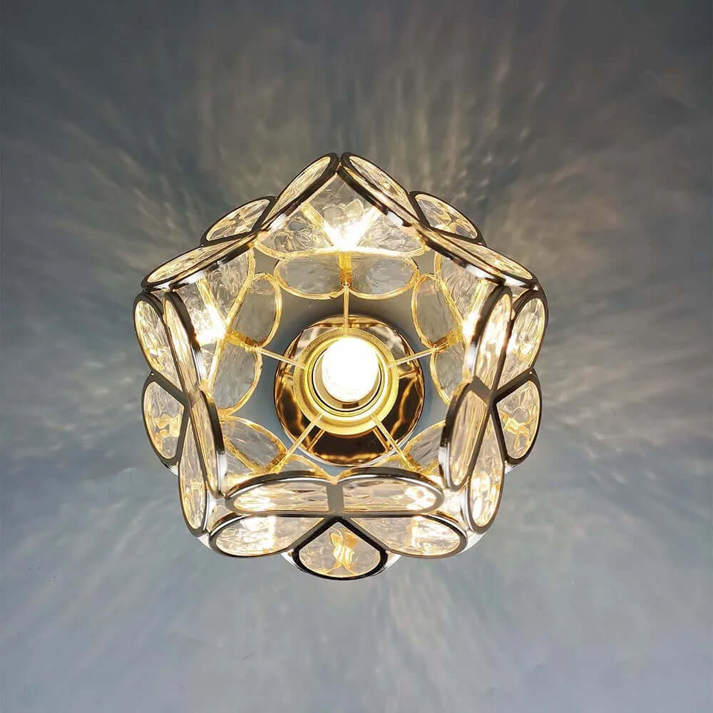 Elegant Blomsterglas Loftslampe