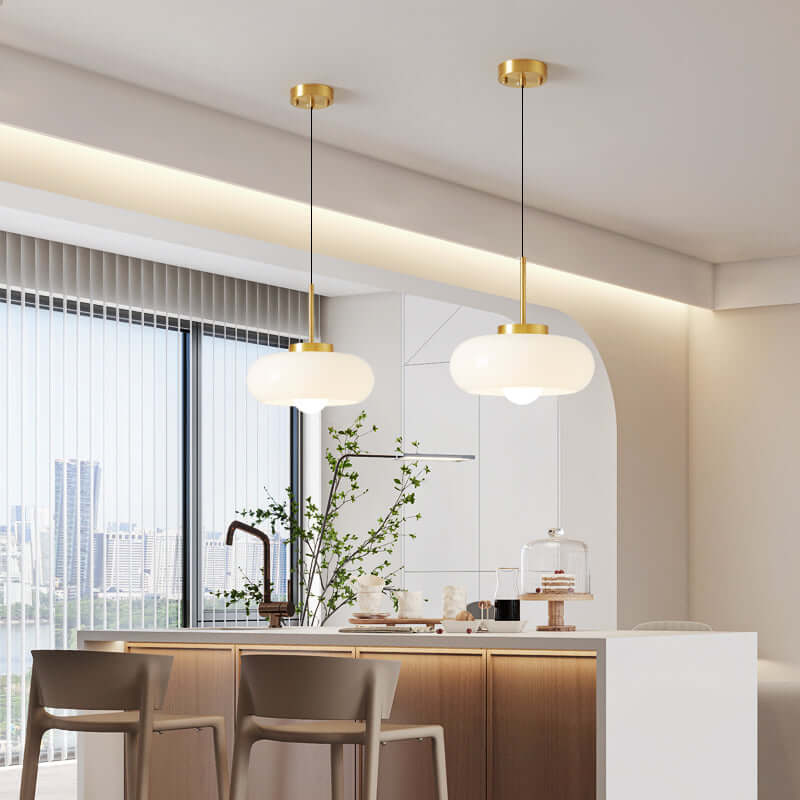 Elegant Kobber & Glas Lysekrone