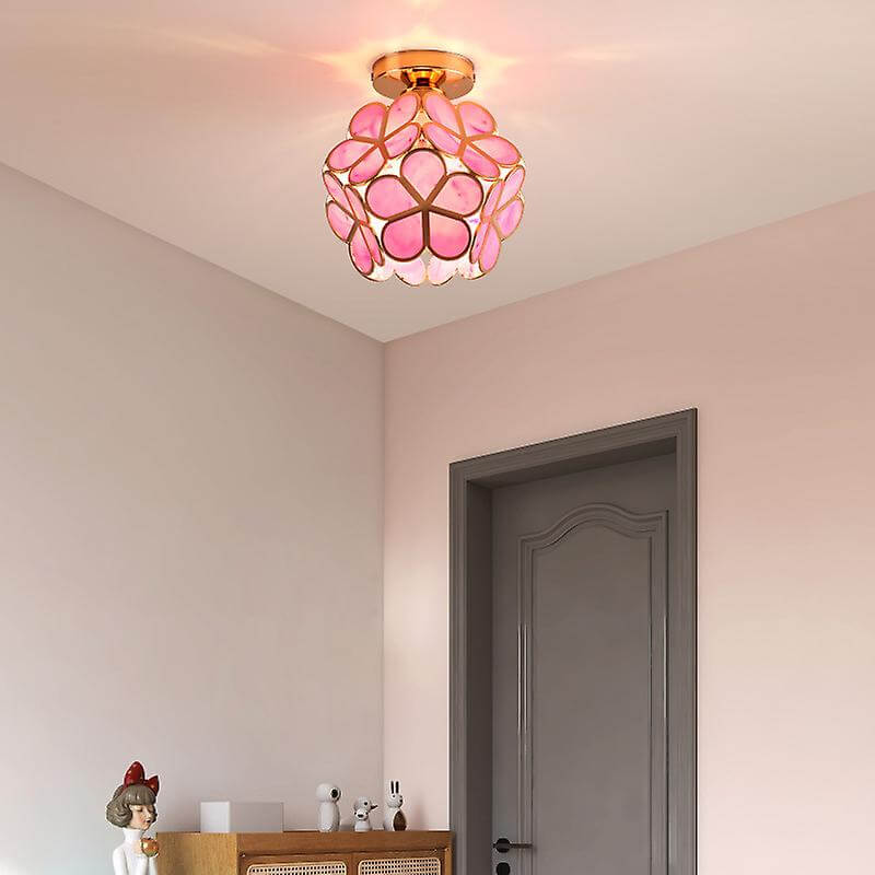 Elegant Blomsterglas Loftslampe