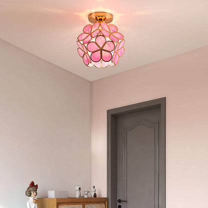 Elegant Blomsterglas Loftslampe