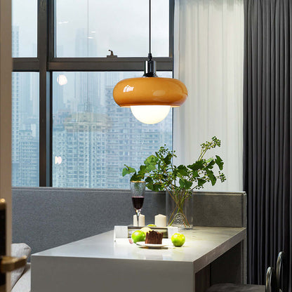 Elegant Kaffe-Glas Pendellampe - Modern Design
