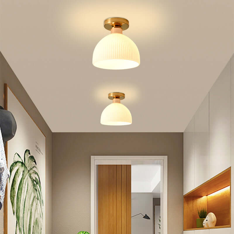 Elegant Mælkehvid Glas Loftslampe