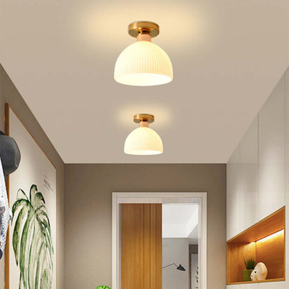 Elegant Mælkehvid Glas Loftslampe
