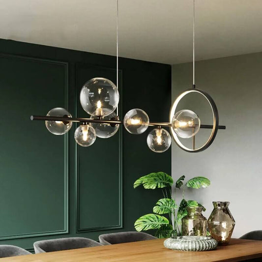 Elegant Boblelysekrone i Glas