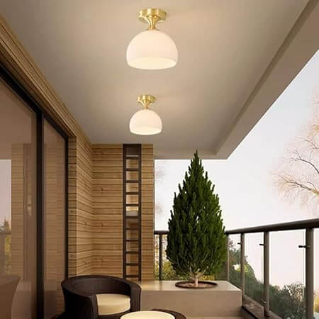 Elegant Mælkehvid Glas Loftslampe