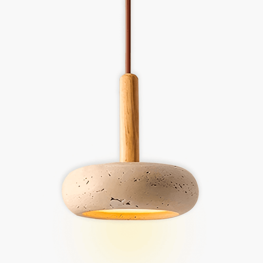 Elegant Travertin Pendel - 15cm Diameter