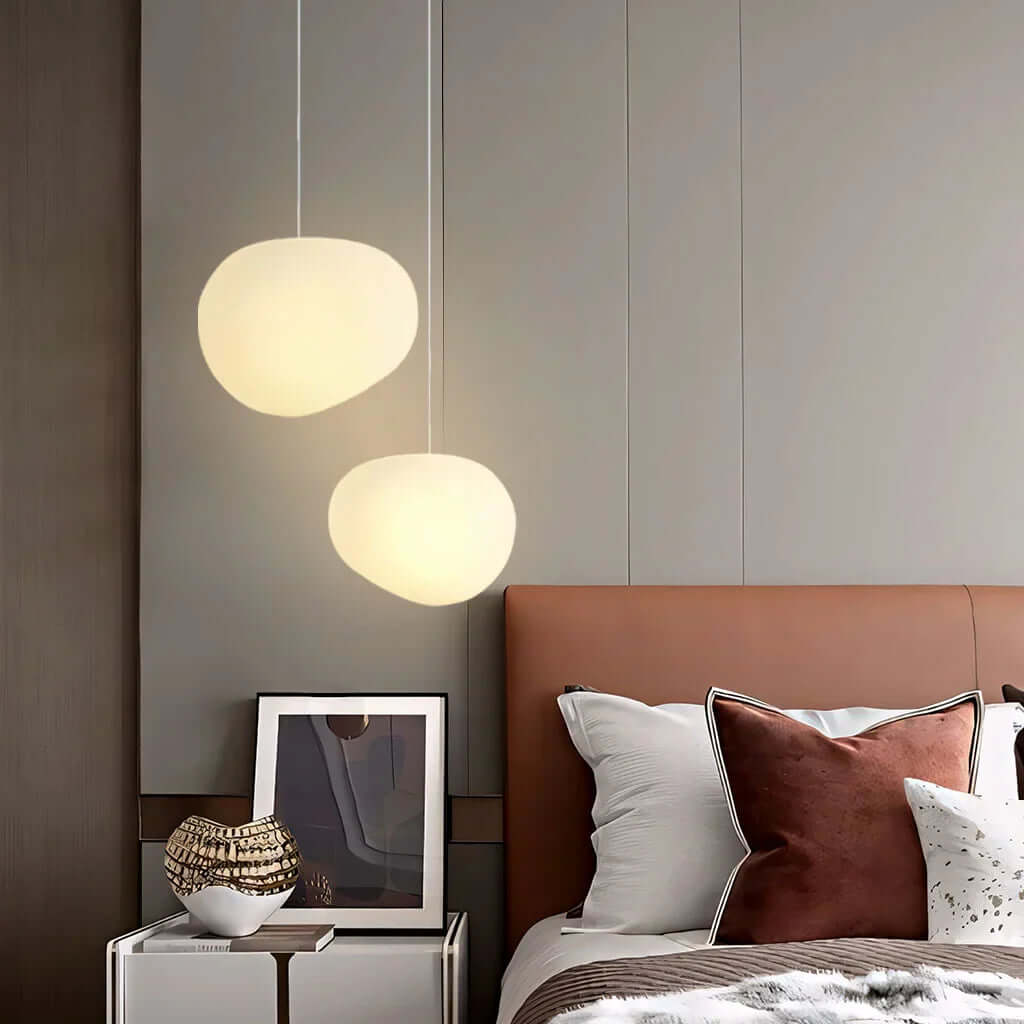 Hvid Pebble Pendel - Elegant Designlampe
