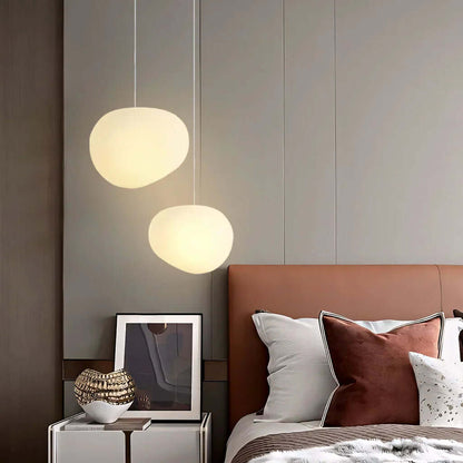 Hvid Pebble Pendel - Elegant Designlampe