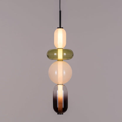 Farverig Glas Pendel - Moderne Designlampe