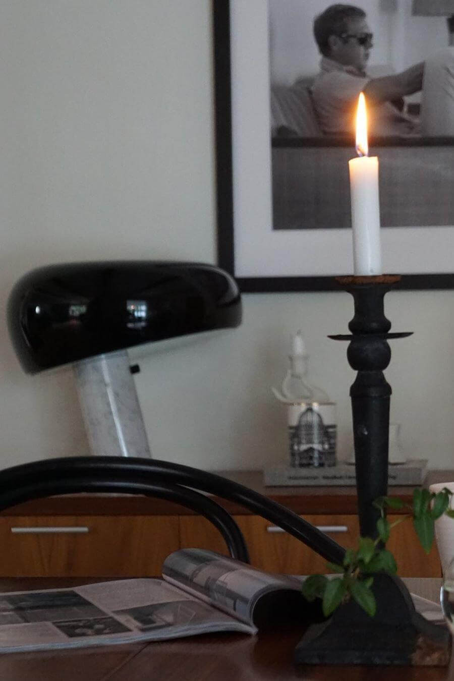 Elegant Marmor Bordlampe 28/40cm