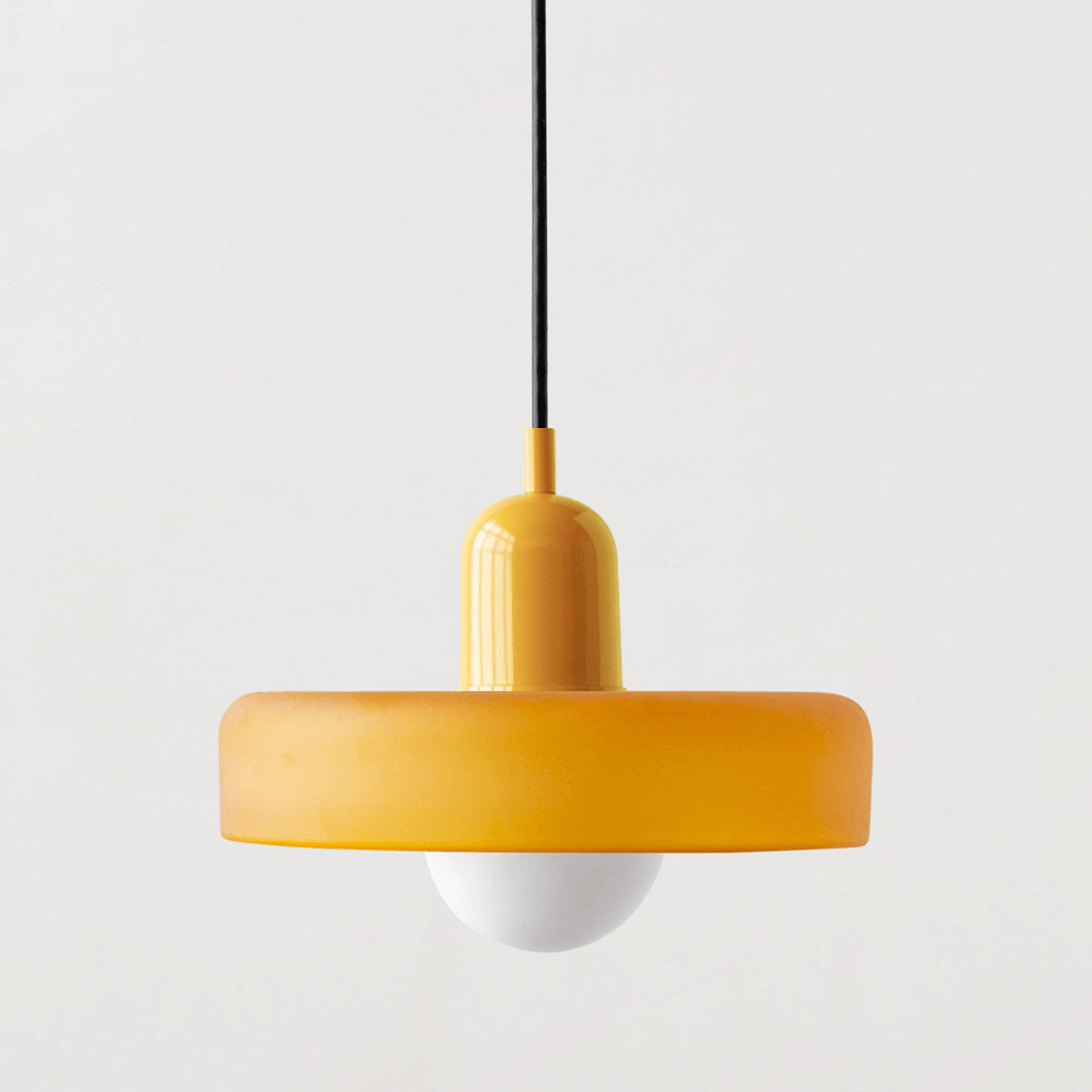 Farvet Glas Pendellampe - Bauhaus Design