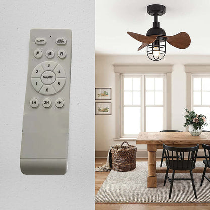 Moderne loftsventilator med lys i mørk valnød 56 cm