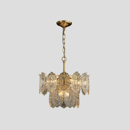 Krystal lysekrone, 5/7 hoveder, elegant design