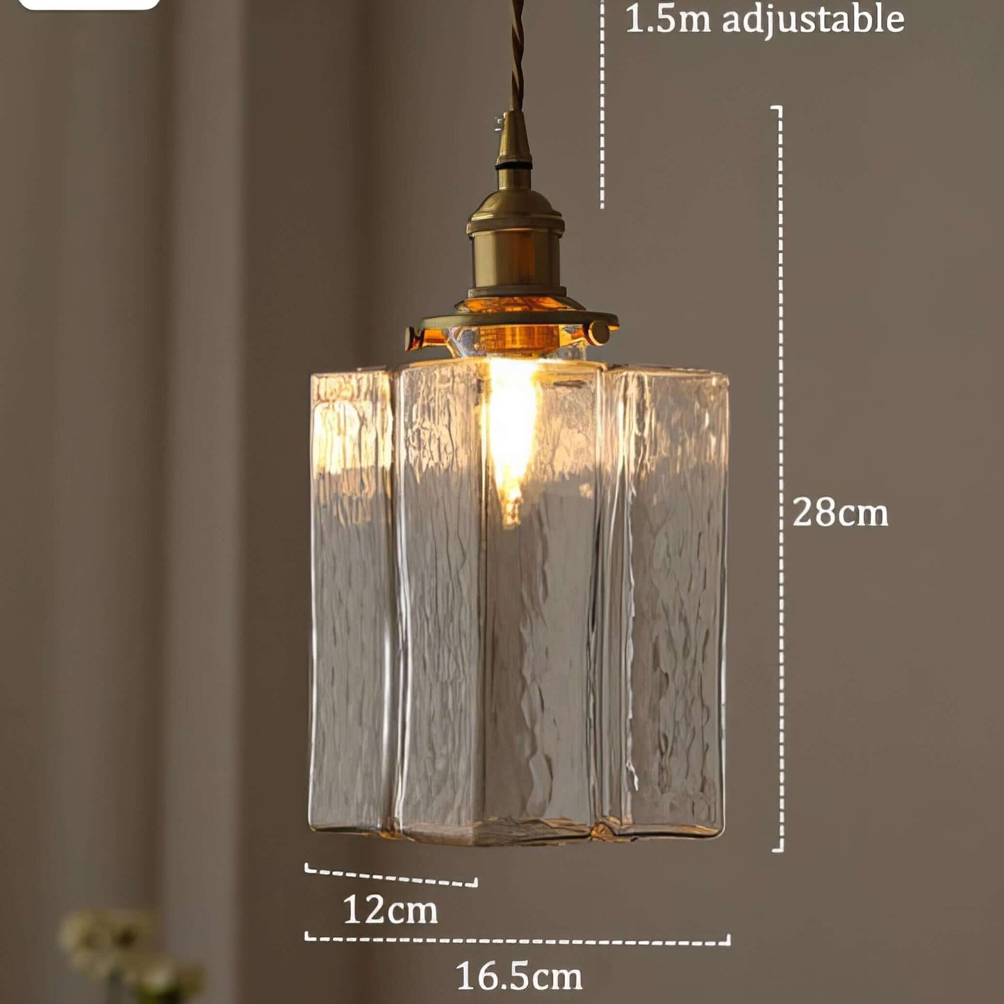 Elegant Retro Glas Hængelampe - 3 Størrelser