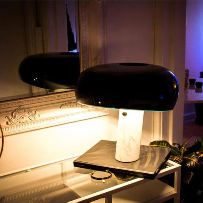 Elegant Marmor Bordlampe 28/40cm