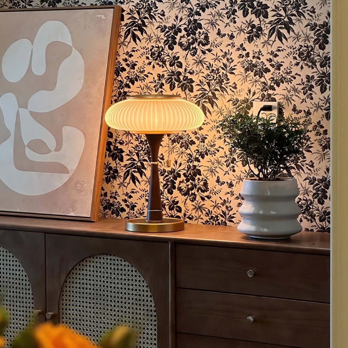 Elegant Bordlampe i Svampeform - 36cm