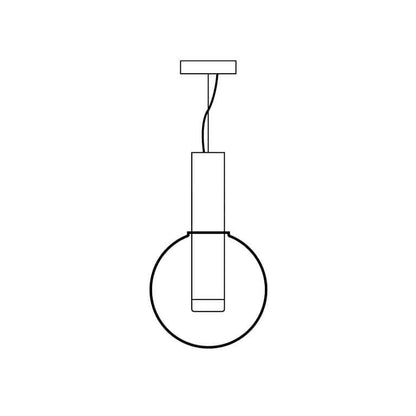 Elegant Pendel Lampe i Glas & Metal - Isabel