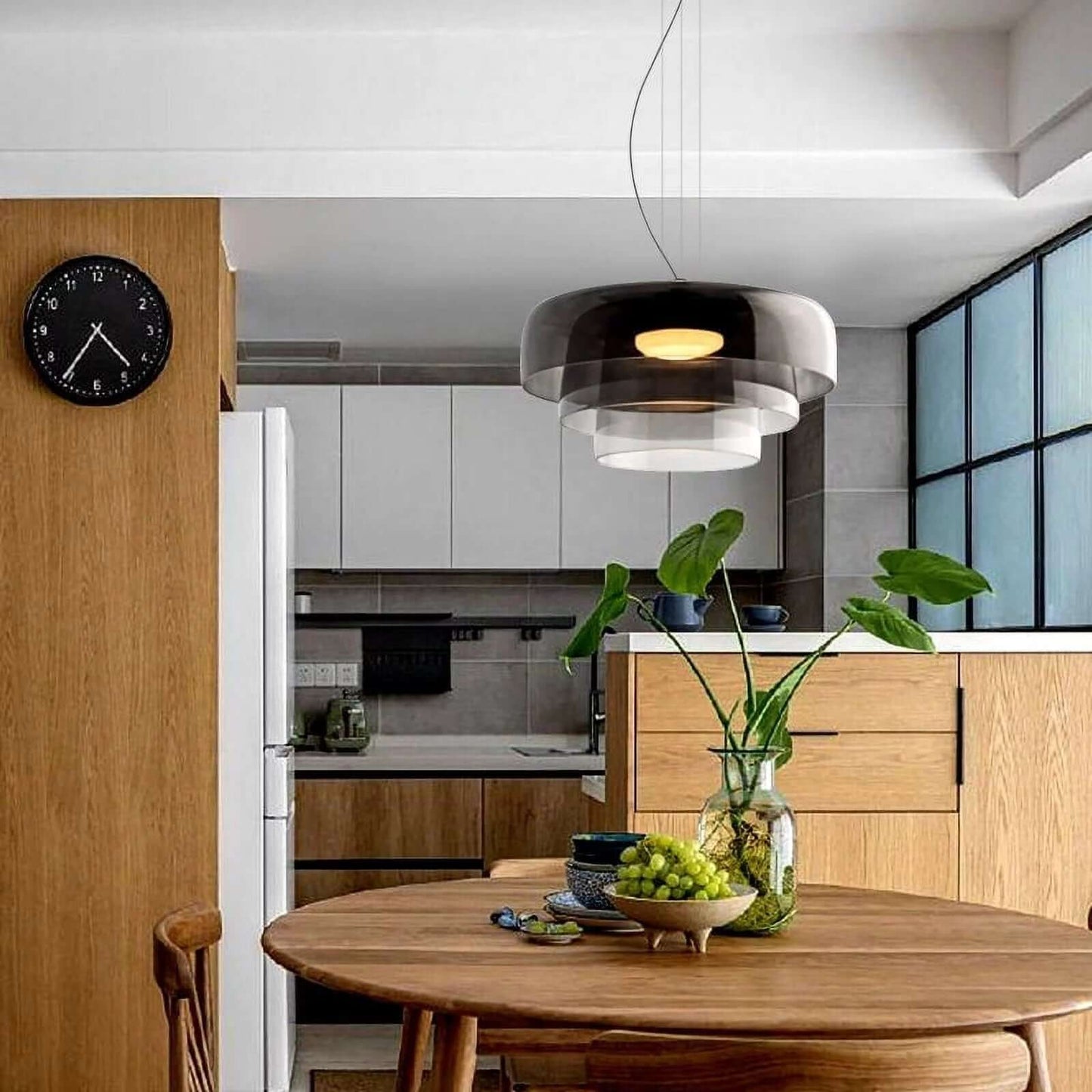 Elegant Glasloftlampe med LED | Justerbar