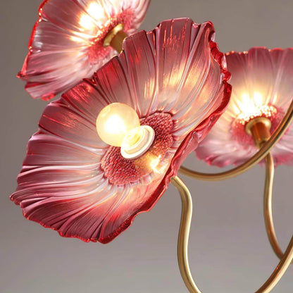 Elegant Blomsterlysekrone i Glas