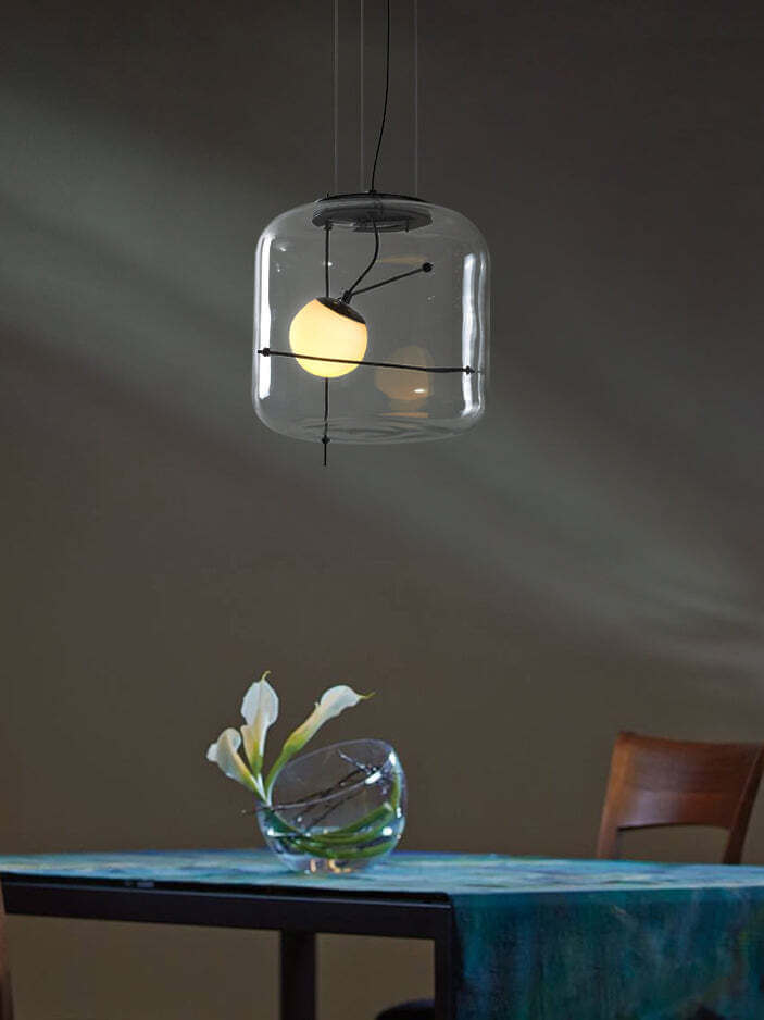 Elegant Glas Pendellampe - 30cm