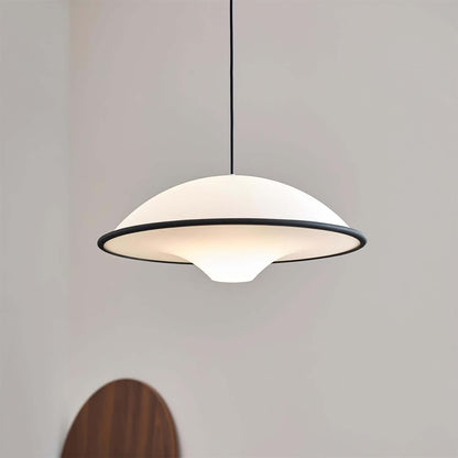 Moderne UFO Pendellampe i Akryl & Metal - Ø45cm