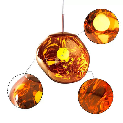 Smeltende Pendellampe, Moderne Design, Metal