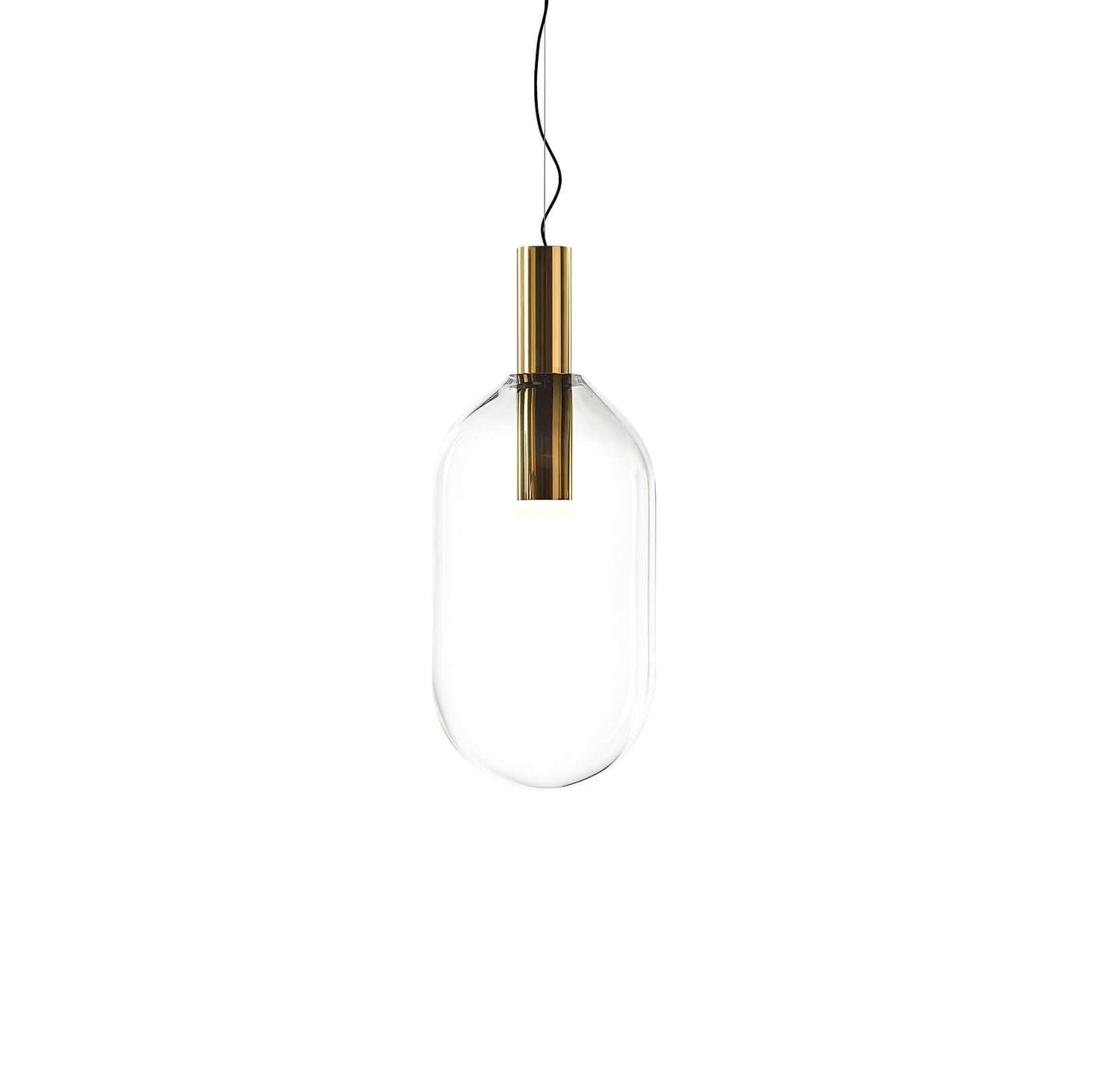 Elegant Pendel Lampe i Glas & Metal - Isabel